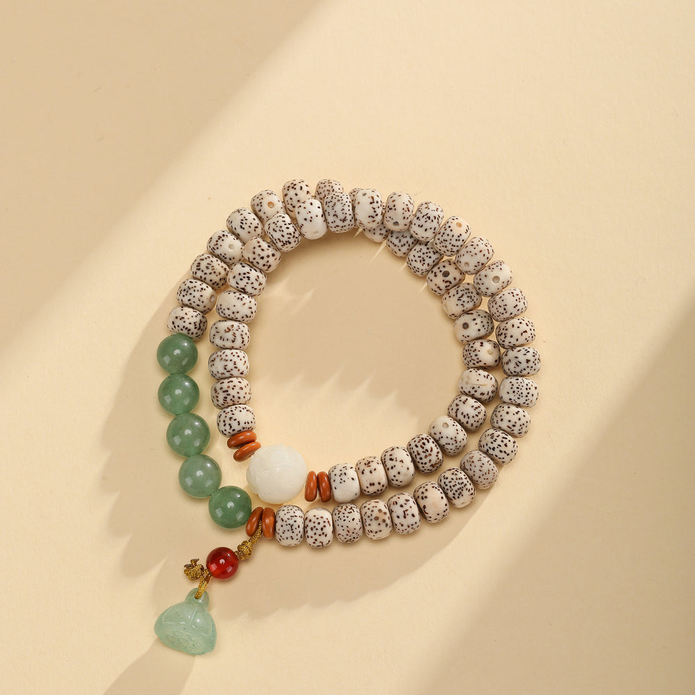 Star Moon Bodhi Mala | Agarwood Infused Beads - view 2