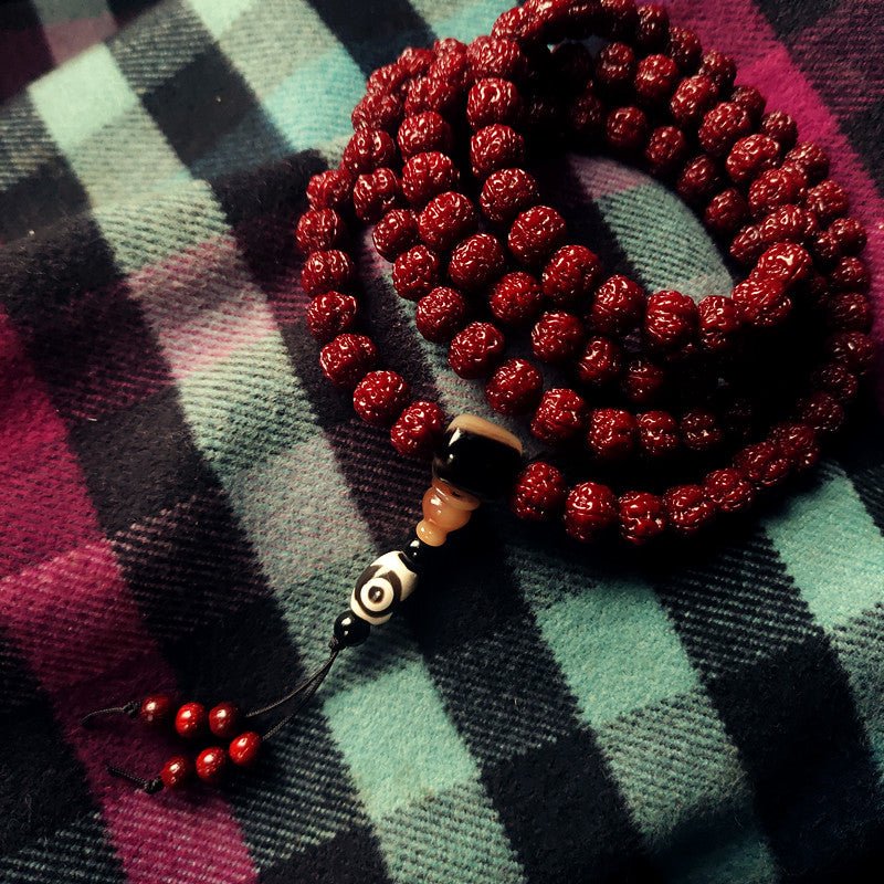 Monk-Blessed Vajra Bodhi Seed Mala (Jade-Polished) – 108 Prayer Beads for Meditation & Protection - view 2