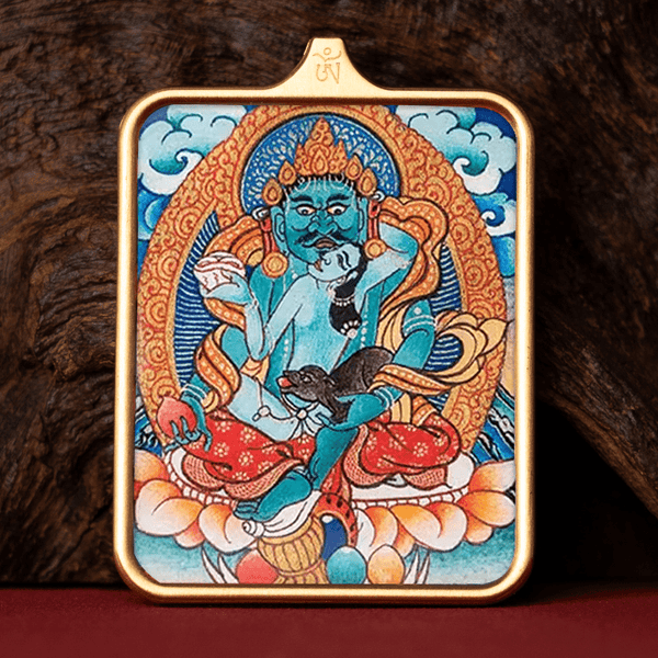 Tibetan Green Dzambhala Pendant | Fast Wealth & Growth