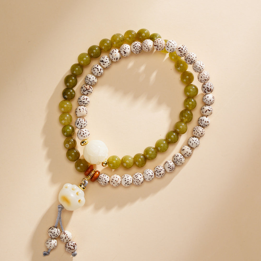 Star Moon Bodhi Mala | Agarwood Infused Beads - view 7