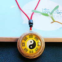 Taoist Eight Trigram Amulet Pendant – Protective Talisman Holder with Yin-Yang Energy