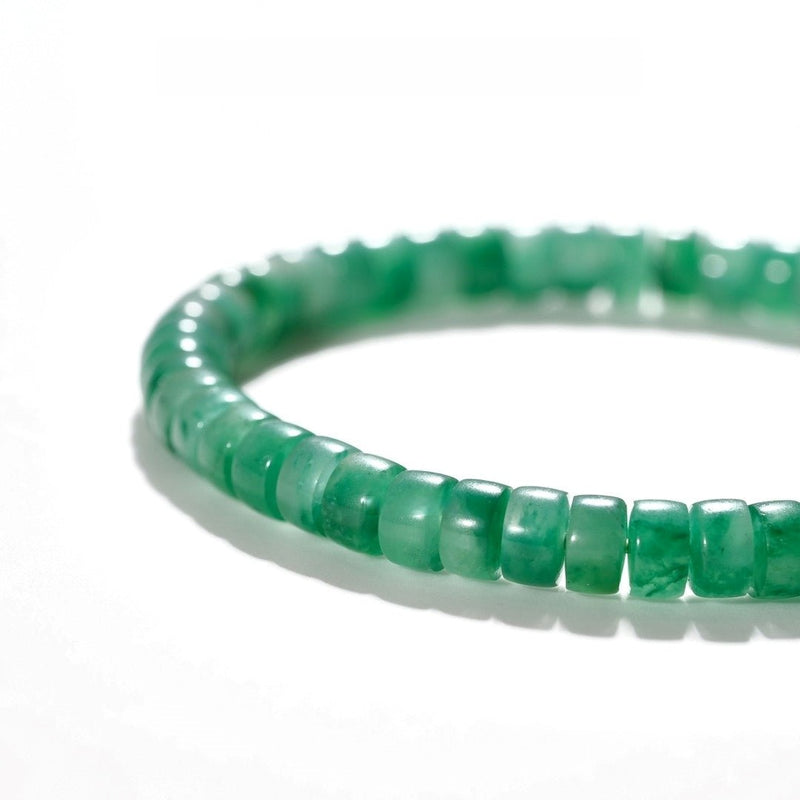 African Green Jade Bracelet — 6mm Natural Gemstone | Career Growth Energy - Buddhabelief