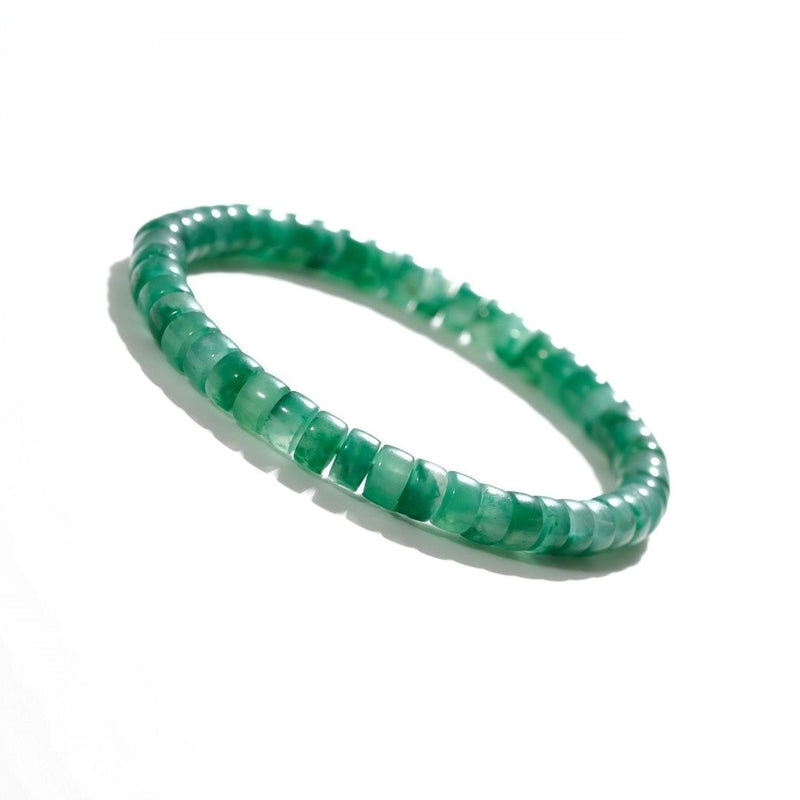 African Green Jade Bracelet — 6mm Natural Gemstone | Career Growth Energy - Buddhabelief