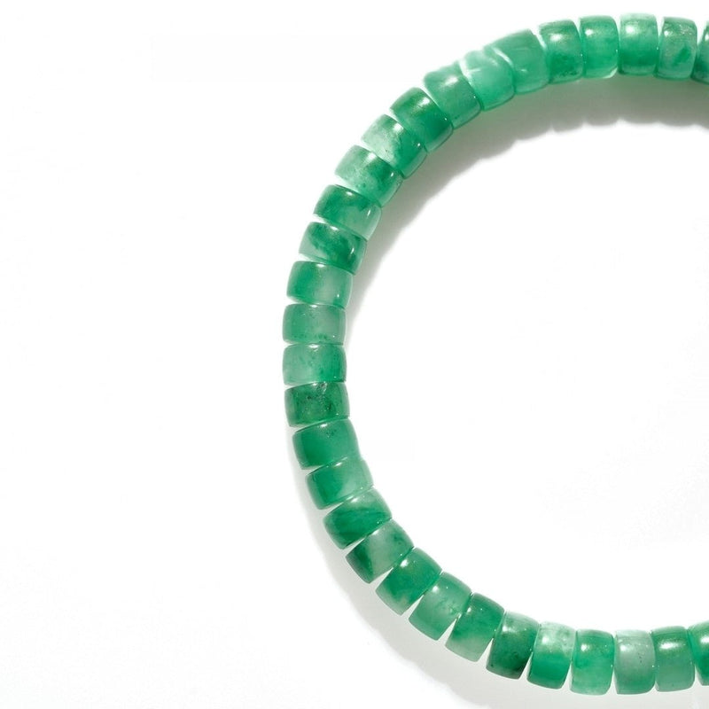 African Green Jade Bracelet — 6mm Natural Gemstone | Career Growth Energy - Buddhabelief