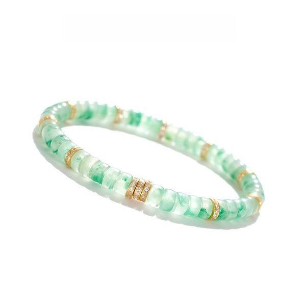 African Green Jade Bracelet — 6mm Natural Gemstone | Healing Energy