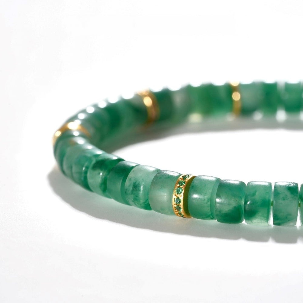 African Green Jade Bracelet — 6mm Natural Gemstone | Wellbeing & Renewal - view 3