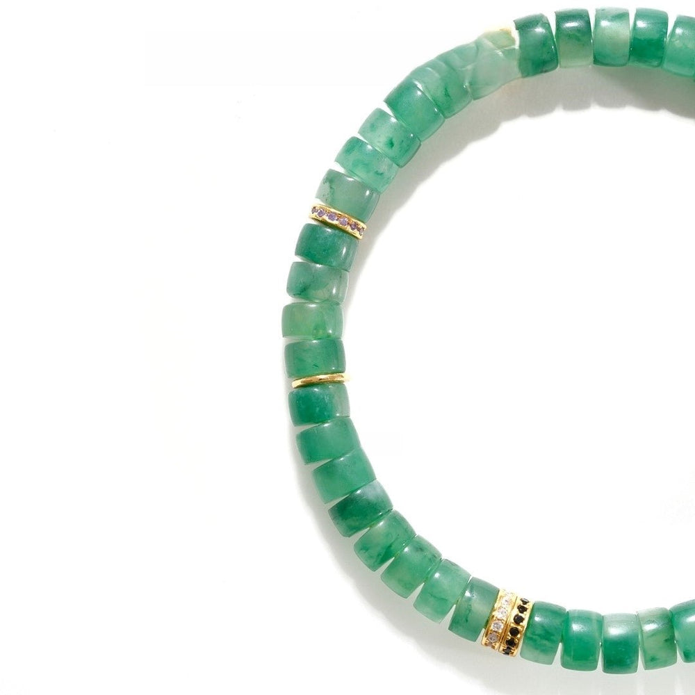 African Green Jade Bracelet — 6mm Natural Gemstone | Wellbeing & Renewal - view 2