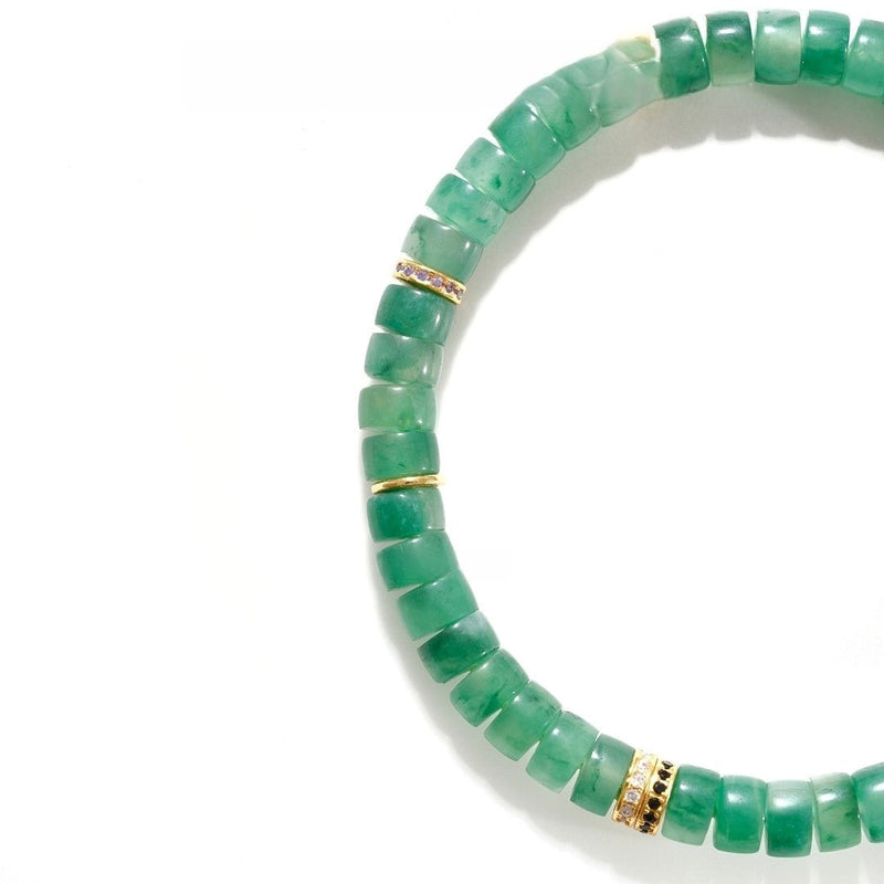 African Green Jade Bracelet — 6mm Natural Gemstone | Wellbeing & Renewal - Buddhabelief