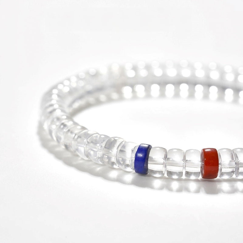 Clear Quartz Bracelet — 6mm Precision-Cut Natural Crystal | Mind–Body Wellness - Buddhabelief