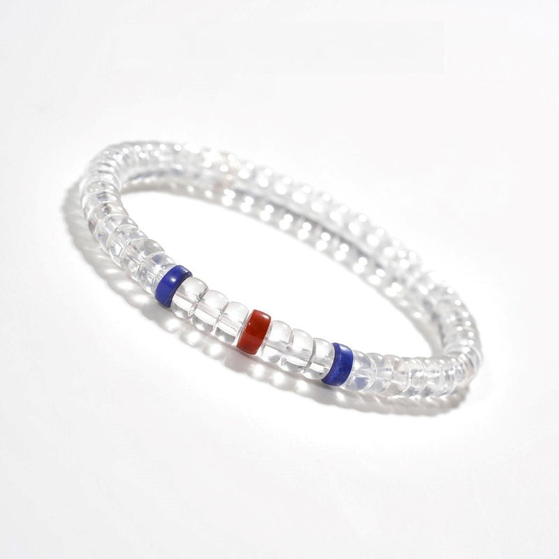 Clear Quartz Bracelet — 6mm Precision-Cut Natural Crystal | Mind–Body Wellness - Buddhabelief