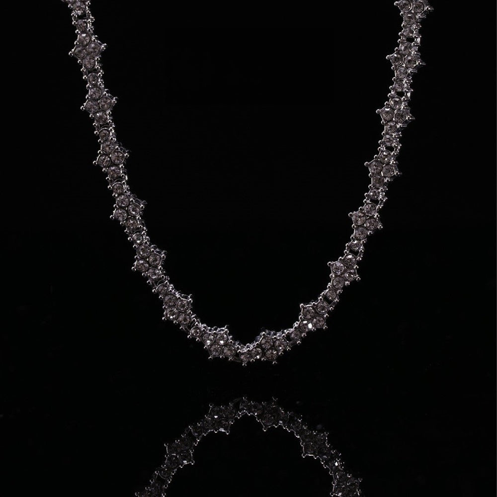 "Crown of Thorns" Iced Out Hexagram Pendant Necklace (Micro-Pave Streetwear Series) - view 2