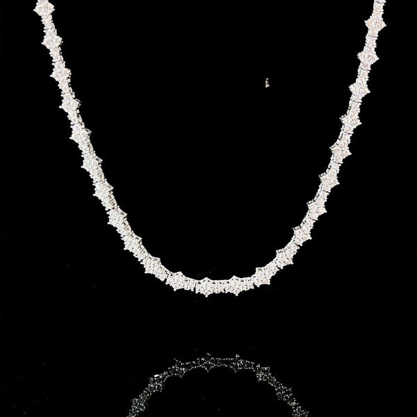 "Crown of Thorns" Iced Out Hexagram Pendant Necklace (Micro-Pave Streetwear Series)