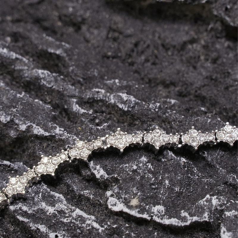 "Crown of Thorns" Iced Out Hexagram Pendant Necklace (Micro - Pave Streetwear Series) - Buddhabelief