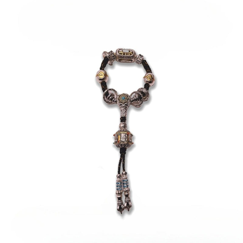 Customizable 108 Mala Set with Hexagonal Components and Brass Accents - Buddhabelief