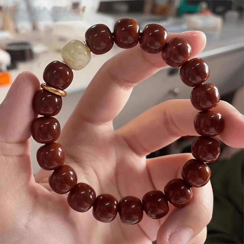 Tibetan Monkey Head Bracelet | Old Material Energy Beads - view 2