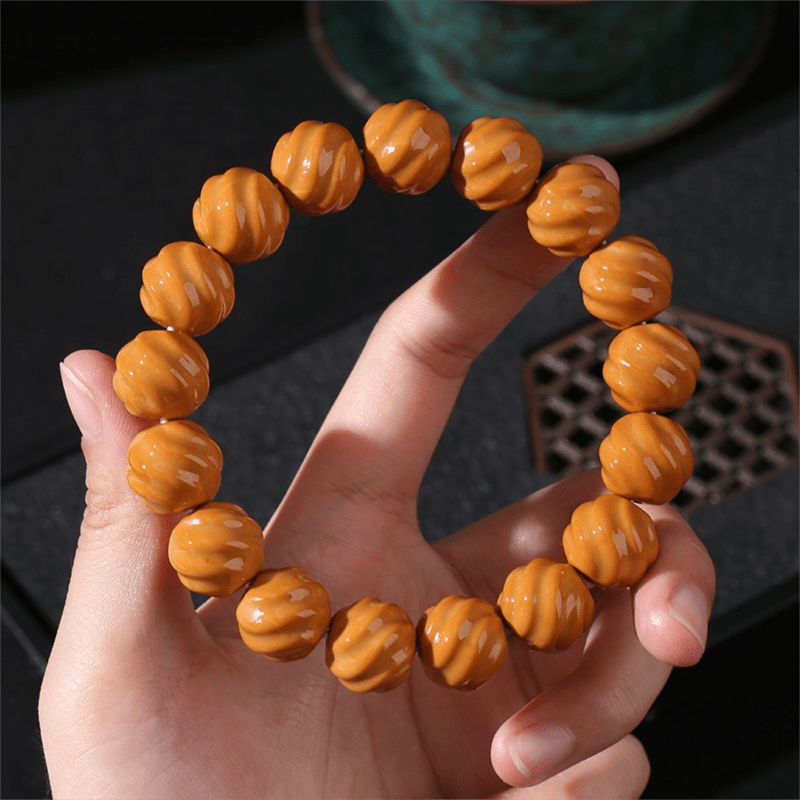 Tibetan Monkey Head Bracelet | Old Material Energy Beads - view 3