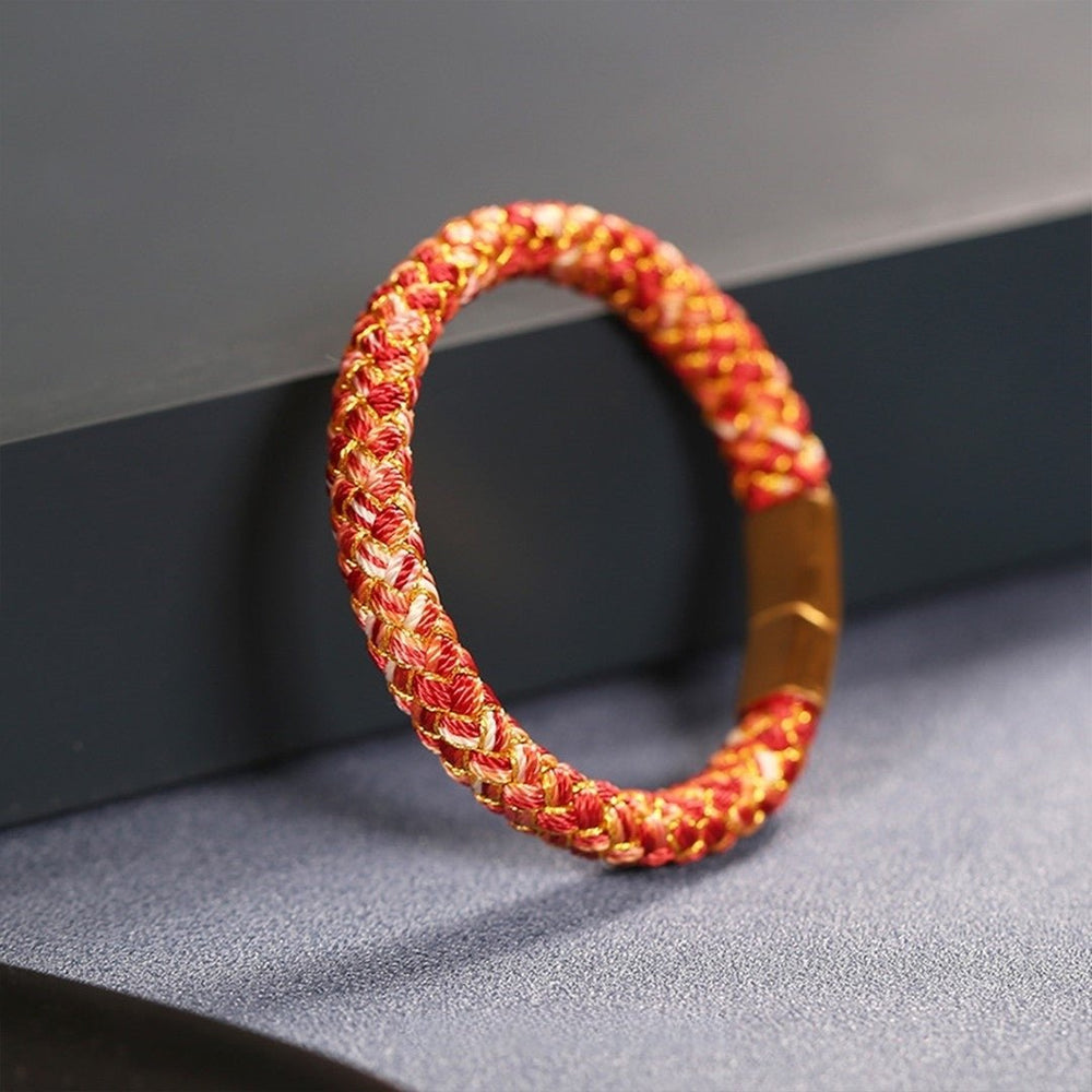 Handwoven Dragon-Scale Cord Bracelet for Energy Protection - view 3
