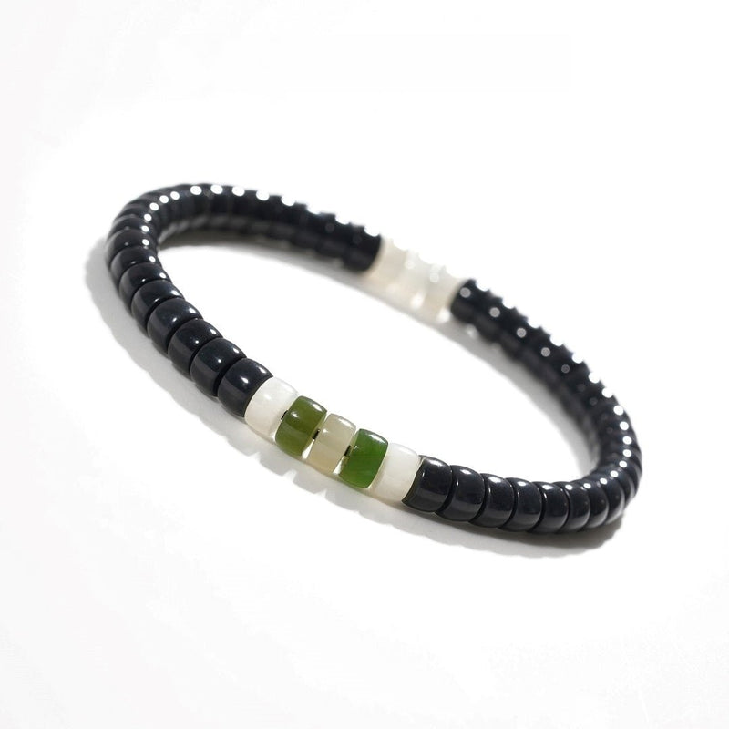 Hetian Black Jade Bracelet — 6mm Natural Gemstone | Safe & Protected - Buddhabelief
