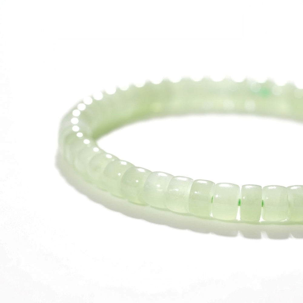 Hetian Light Green Jade Bracelet — 6mm Natural Gemstone | Business Growth & Luck - view 2