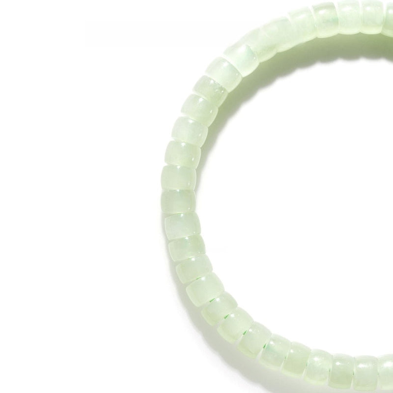 Hetian Light Green Jade Bracelet — 6mm Natural Gemstone | Business Growth & Luck - Buddhabelief