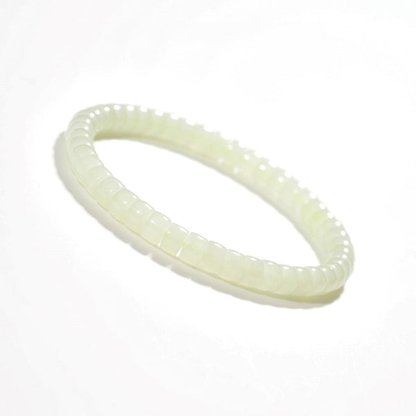 Hetian Yellow Jade Bracelet — 6mm Natural Gemstone | Good Fortune