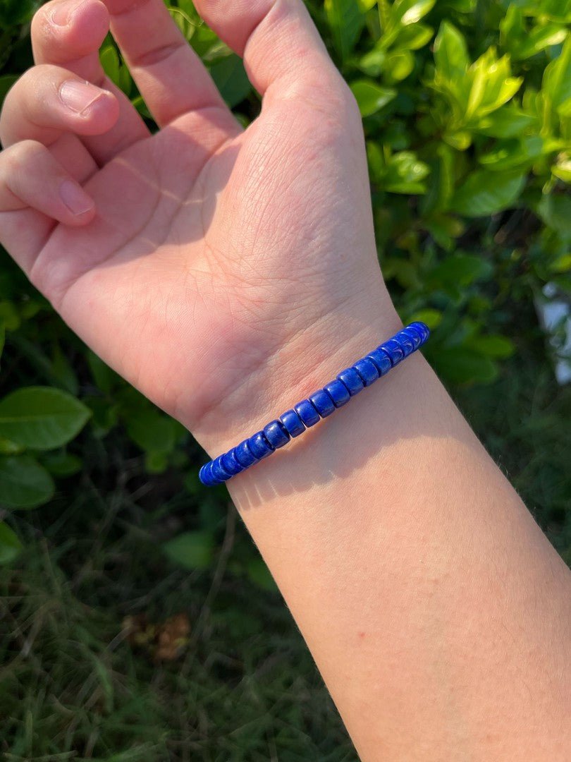 Lapis Lazuli Bracelet — 6mm Natural Gemstone | Support from the Universe - view 4
