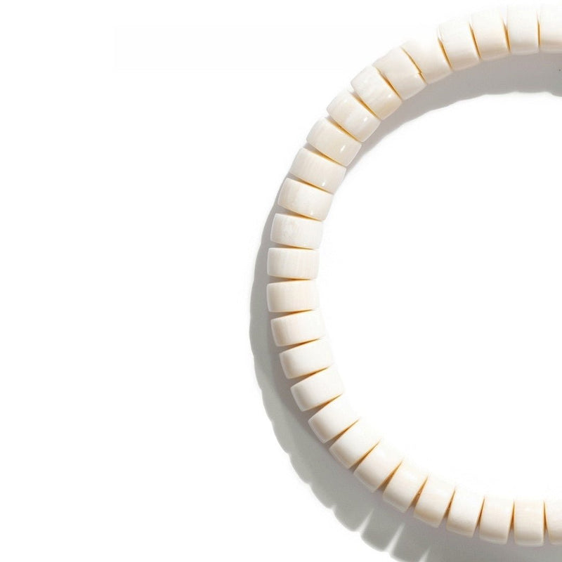 Mammoth Ivory Bracelet — 6mm Lapis Lazuli Inlay | Abundance & Prosperity - Buddhabelief