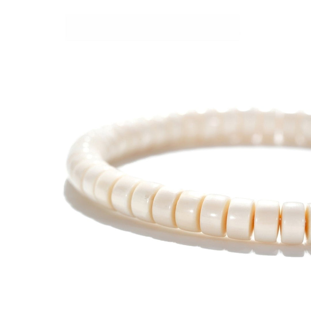 Mammoth Ivory Bracelet — 6mm Natural Fossil Beads | Healing Energy - view 3