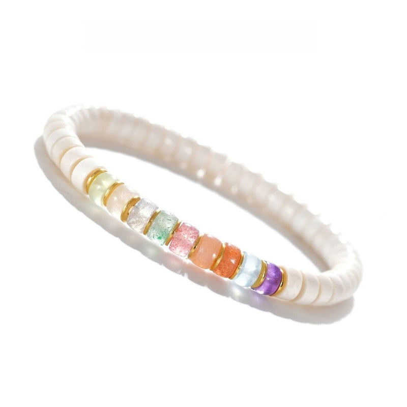 Mammoth Ivory Bracelet — 6mm Natural Gemstone Inlay | Manifest Your Dreams - Buddhabelief