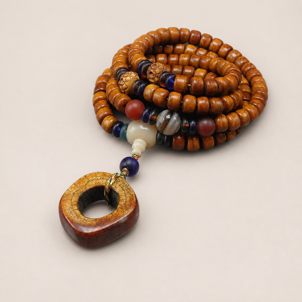 108 beads of original yak bone prayer beads - view 2