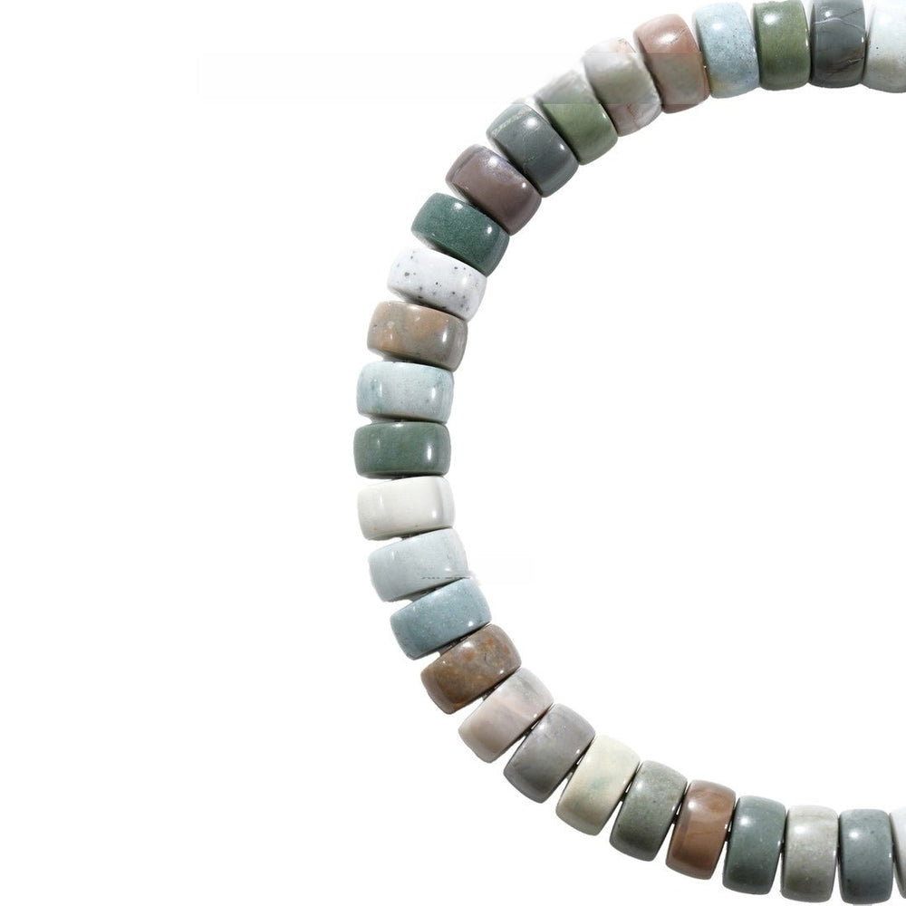 Natural Alashan Agate Bracelet — 6–7mm Precision-Cut Stone for Career Growth - view 2