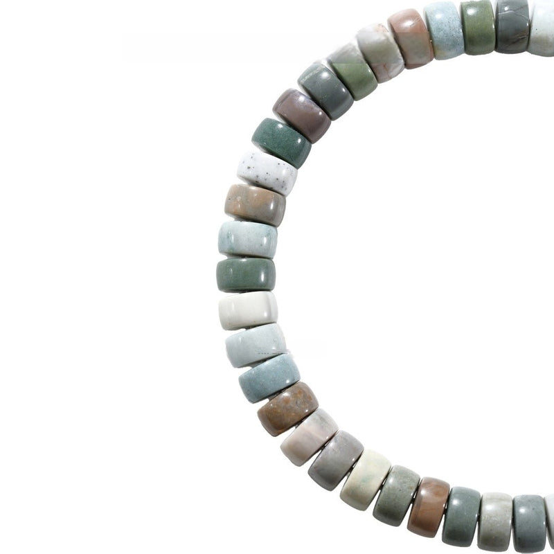 Natural Alashan Agate Bracelet — 6–7mm Precision - Cut Stone for Career Growth - Buddhabelief