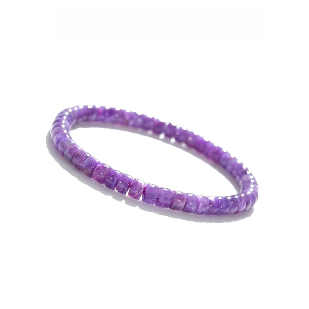 Natural Charoite Bracelet — Full-Color Dragon Pattern for Health & Vitality - view 1