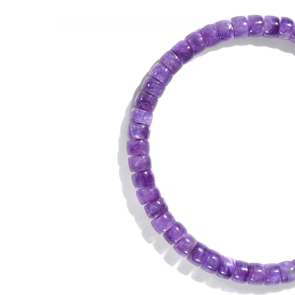 Natural Charoite Bracelet — Full-Color Dragon Pattern for Health & Vitality - view 2