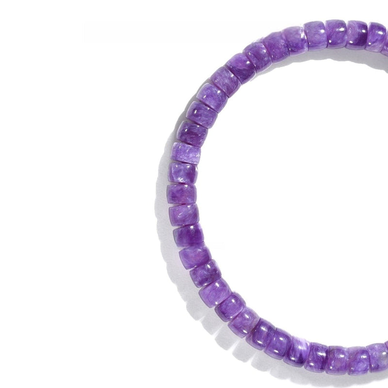 Natural Charoite Bracelet — Full - Color Dragon Pattern for Health & Vitality - Buddhabelief