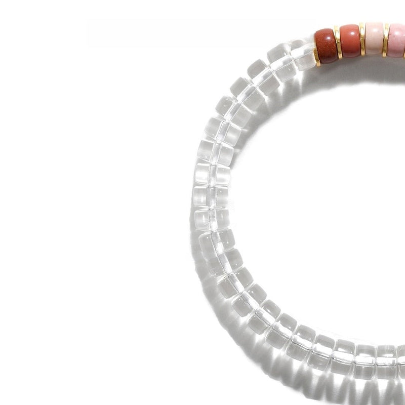 Natural Clear Quartz Bracelet — 6mm Multi - Gem Design for Love Attraction - Buddhabelief