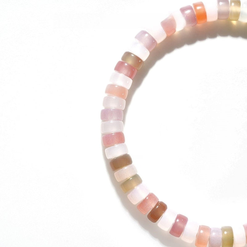 Natural Pink Agate Bracelet — 6mm Multi - Gem Chalcedony Design to Shine Your Light - Buddhabelief