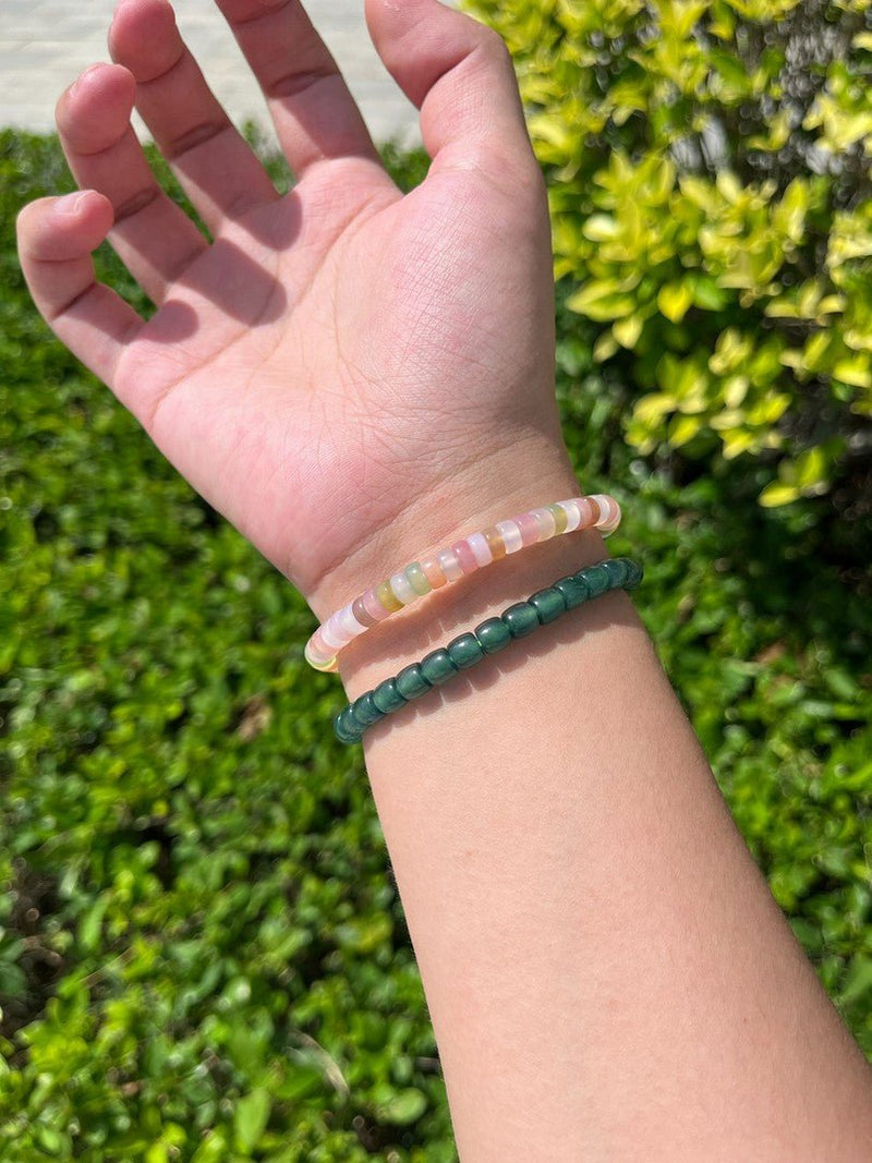 Natural Pink Agate Bracelet — 6mm Multi - Gem Chalcedony Design to Shine Your Light - Buddhabelief