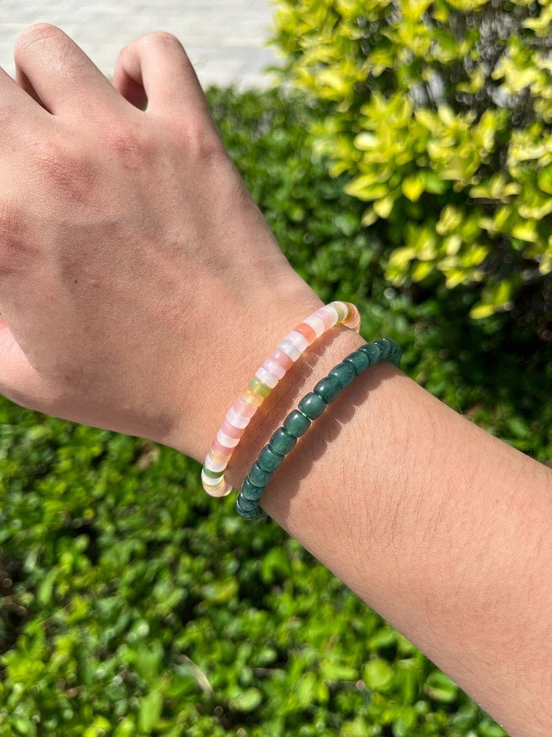 Natural Pink Agate Bracelet — 6mm Multi - Gem Chalcedony Design to Shine Your Light - Buddhabelief