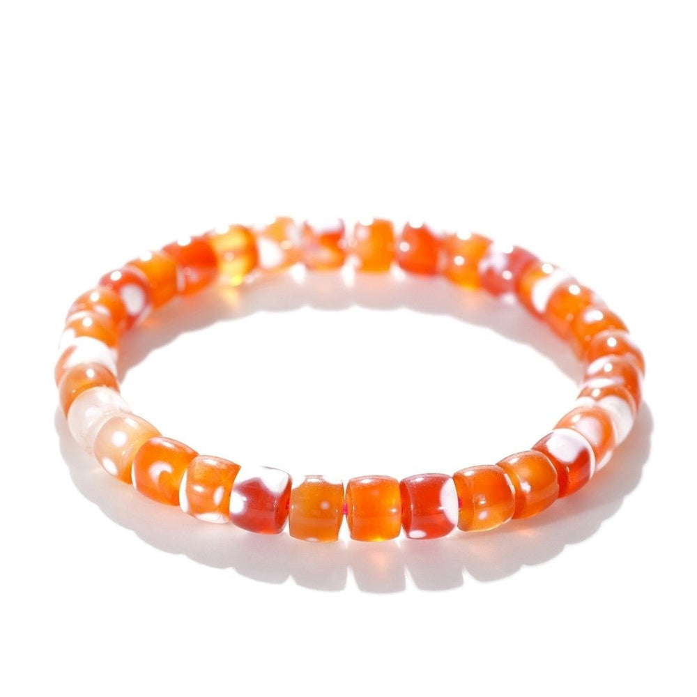 Natural Snowflake Agate Bracelet — Precision-Cut Gem of Elegance - view 3