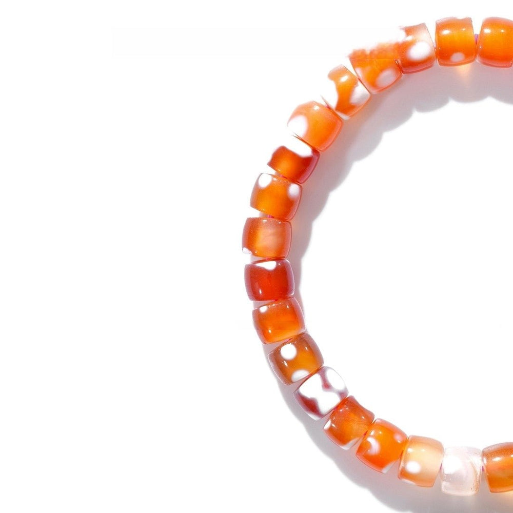 Natural Snowflake Agate Bracelet — Precision-Cut Gem of Elegance - view 5