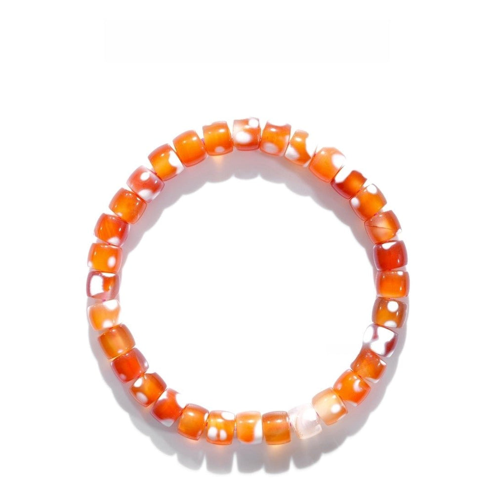 Natural Snowflake Agate Bracelet — Precision-Cut Gem of Elegance - view 4