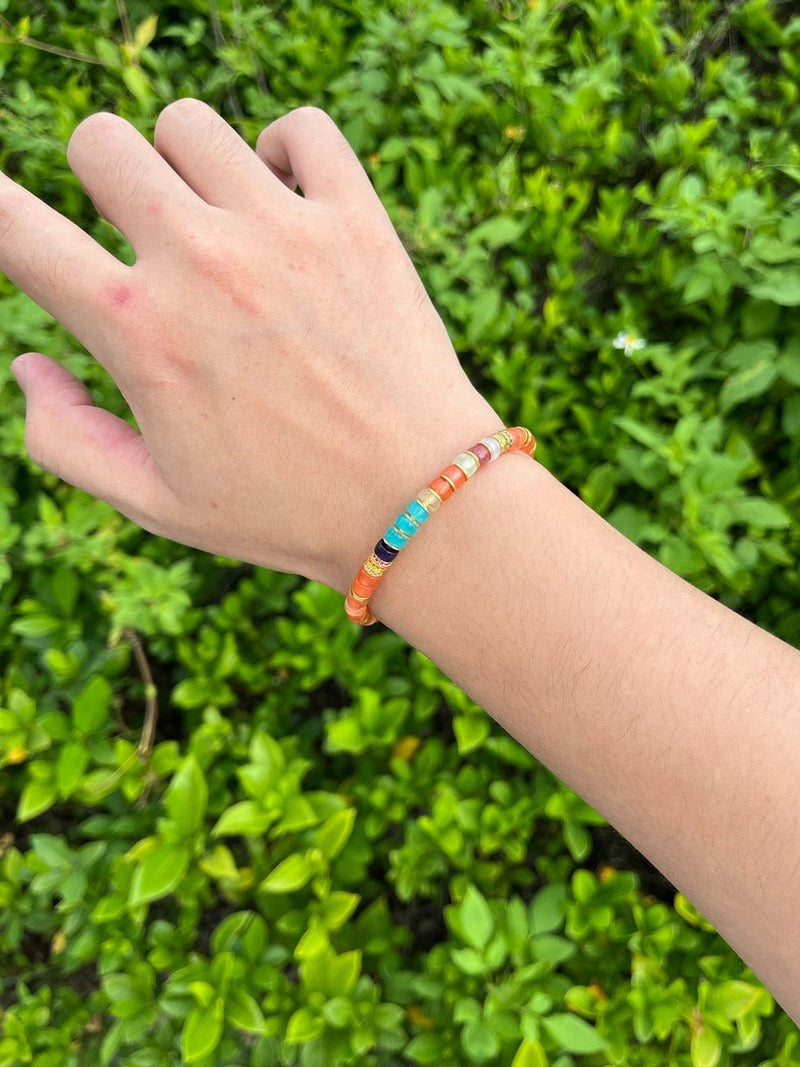 Buddhabelief Red Agate Bracelet | Rainbow Gem Prosperity