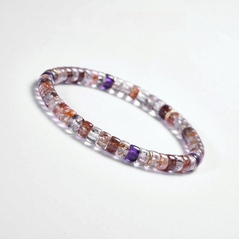 Natural Super Seven Crystal Bracelet — Precision-Cut Energy Alignment - view 1