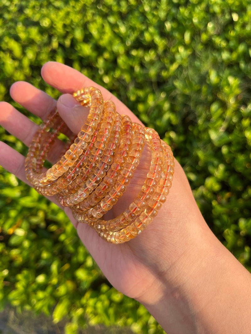 Natural Yellow Citrine Bracelet — 6–7mm Precision - Cut for a Vibrant Life - Buddhabelief