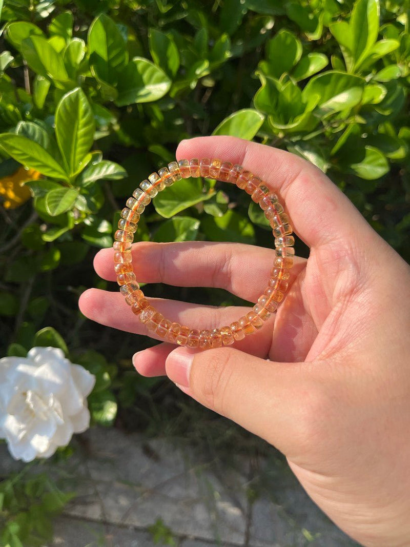 Natural Yellow Citrine Bracelet — 6–7mm Precision - Cut for a Vibrant Life - Buddhabelief