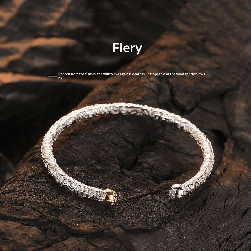 Original Sterling Silver “Ember” Bracelet for Positive Energy Shield - Buddhabelief