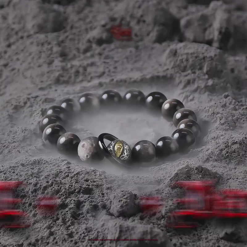 Buddhabelief 925 silver jewelry video - GUXI古西 925银手链 【黑洞】小众珠子手串男士百搭送男友生日礼物