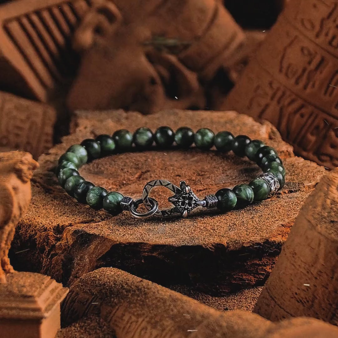 Buddhabelief 925 silver jewelry video - GUXI古西 925银手链 【静谧】复古小众珠子手串男送男友生日礼物