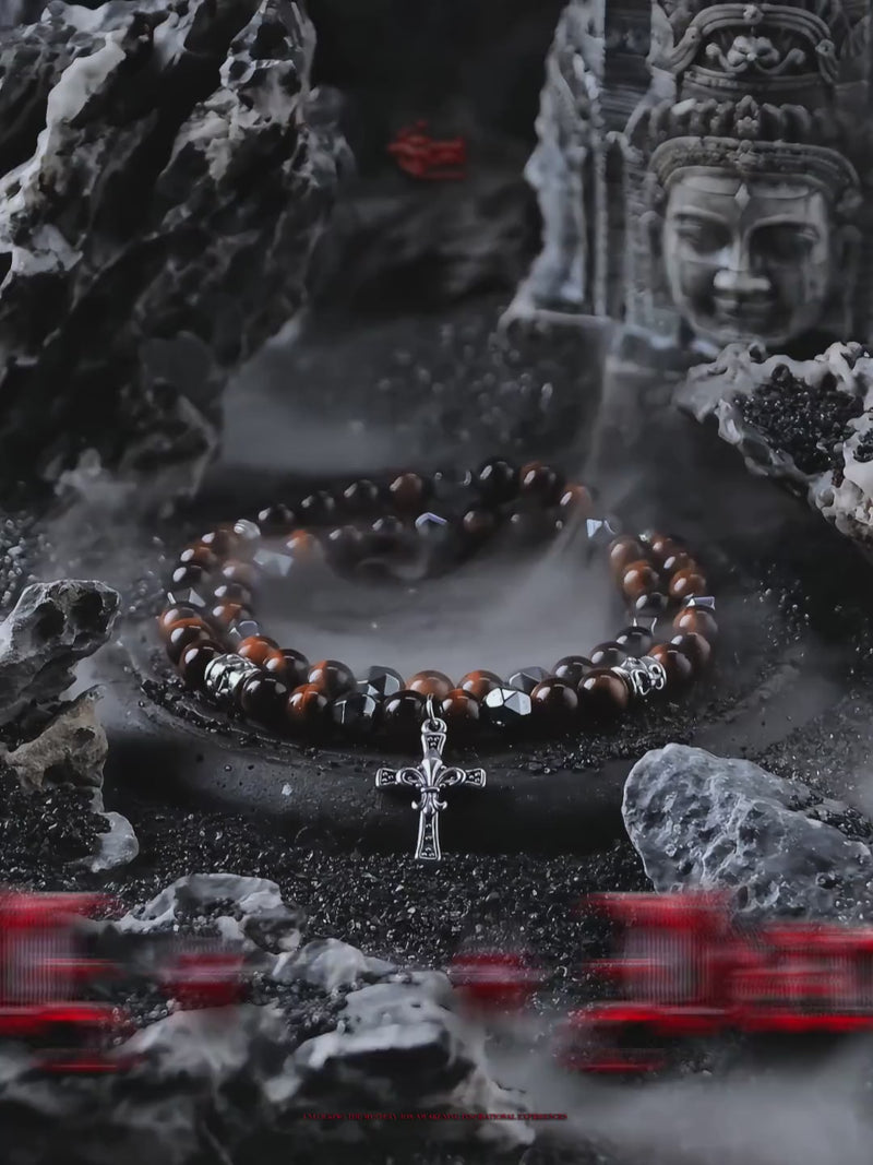 Buddhabelief 925 silver jewelry video - GUXI古西 925银手链 【赤灵】珠子手串男士高级感复古多圈轻奢饰品